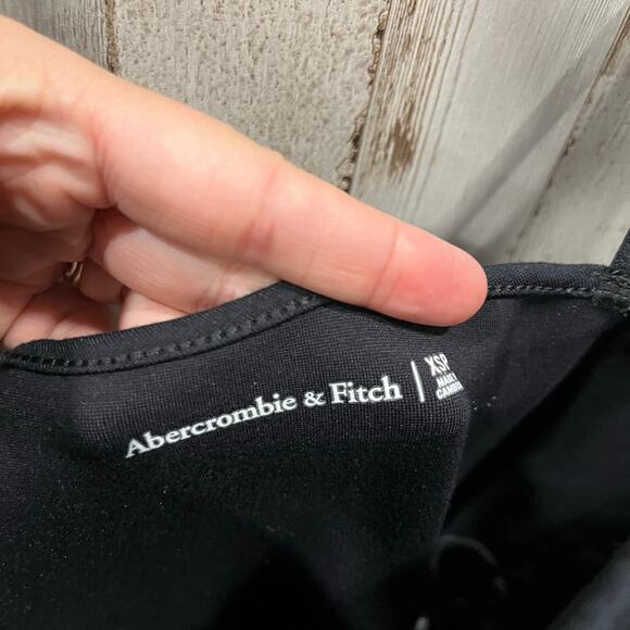 Abercrombie & Fitch Black Ponte Unitard One Piece Jumpsuit Athletic Lounge XSP - Picture 5 of 8